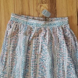 Soft tribal print fall skirt